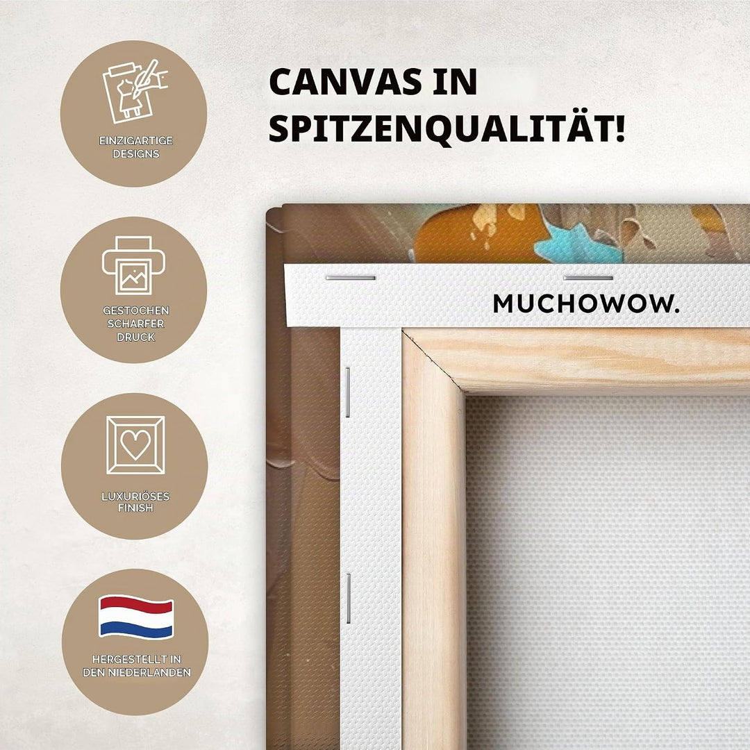 MuchoWow© Leinwandbild Gross 120x80 cm XXL Dekoration Wohnzimmer Bilder Pictures Wall Decoration Liv