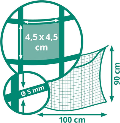 VOSS.farming Rechteckiges Heunetz, Heutasche 100x90cm, Maschenweite 4,5x4,5cm, Heunetz-Tasche, Heusa