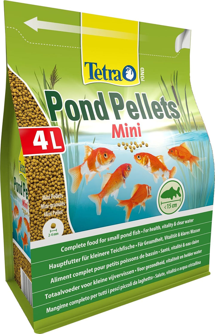 Tetra Pond Pellets Mini – Hauptfutter für kleine Teichfische & Pond Sticks - Fischfutter für Teichfi