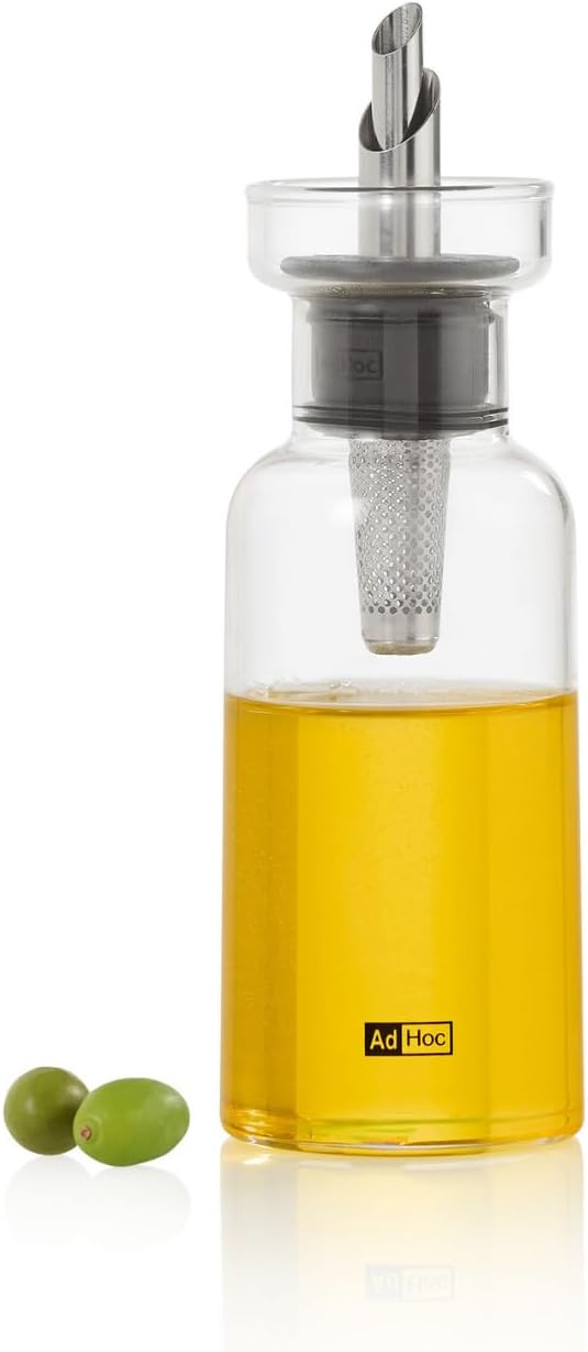 AdHoc BZ79 Ölspender oder Essigspender AromaPour aus Borosilikatglas | elegante Olivenölflasche mit