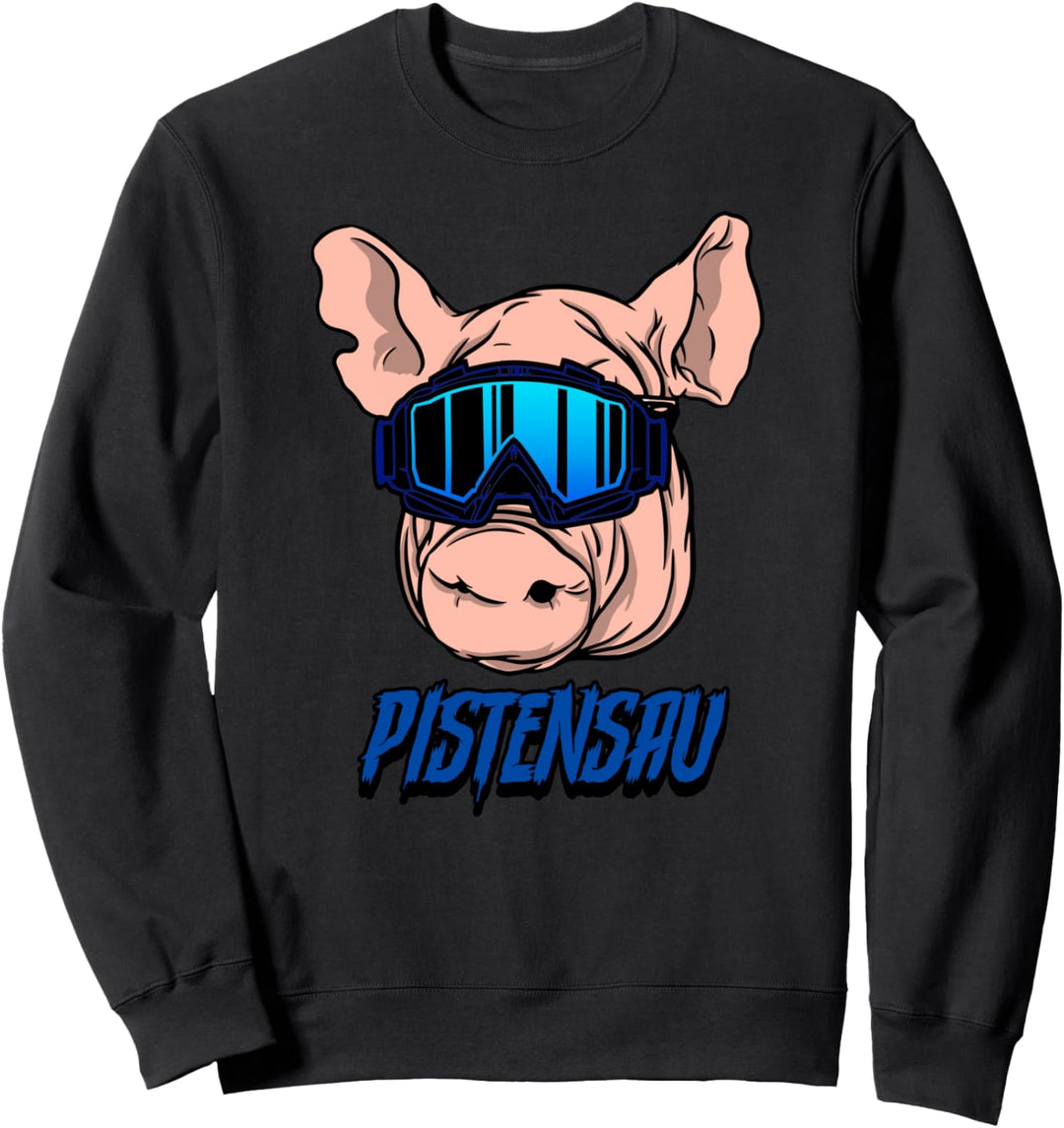 Skifahren Ski Pistensau Sweatshirt