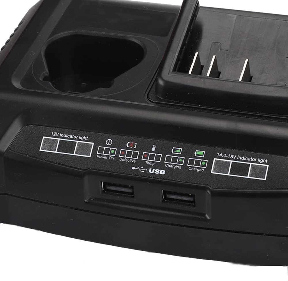Dual Port Ladegerät für Bosch 10.8-18V Lithiumbatterien BAT411 BAT411A BAT412A BAT610G 2607336013 16