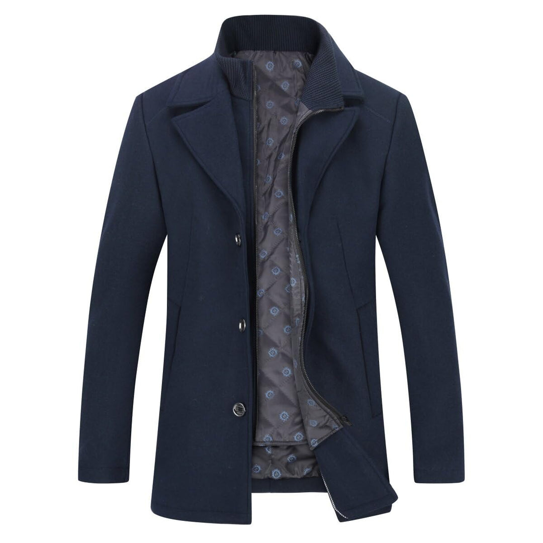 YOUTHUP Herren Mantel mit Steppweste Winter Wollmantel Wolle Freizeit Dicker Übergangsmantel Outdoor