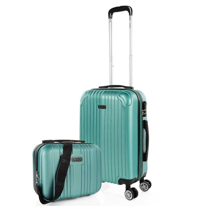 ITACA - Trolley Handgepäck Cabin Trolley Koffer Reisekoffer Hartschalenkoffer mit Zahlenschloss - Ka