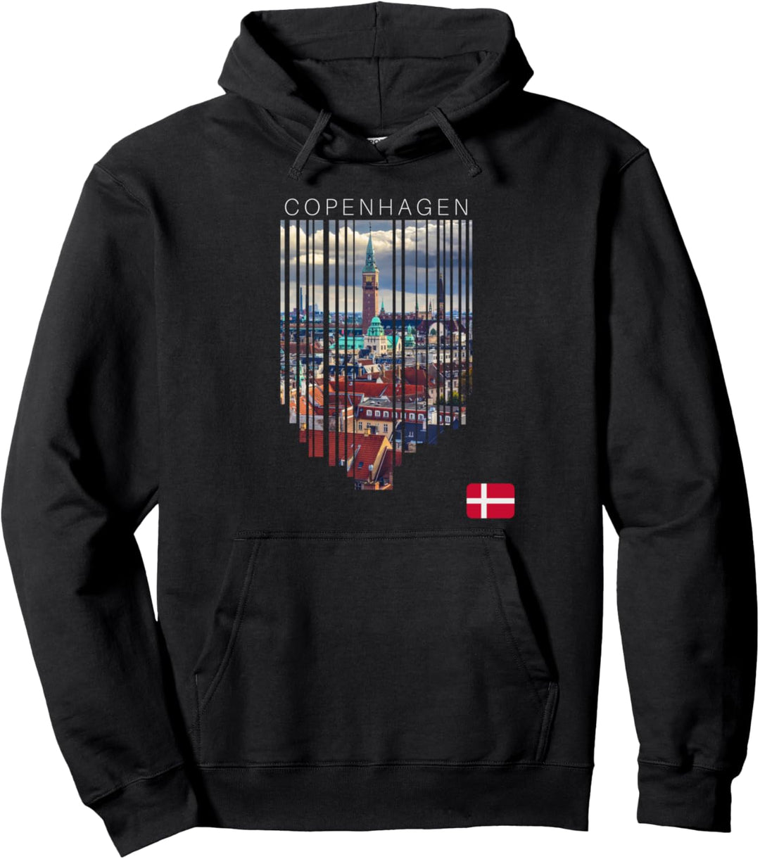 Kopenhagen Dänemark Flagge Pullover Hoodie