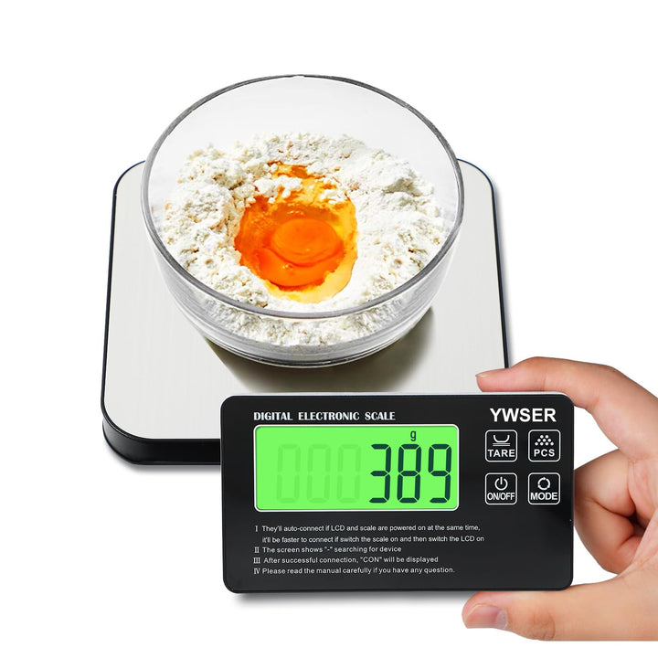 15kg Digitale Küchenwaage mit LCD-Fernanzeige, Split entworfenes Display zum einfachen Lesen und Rei