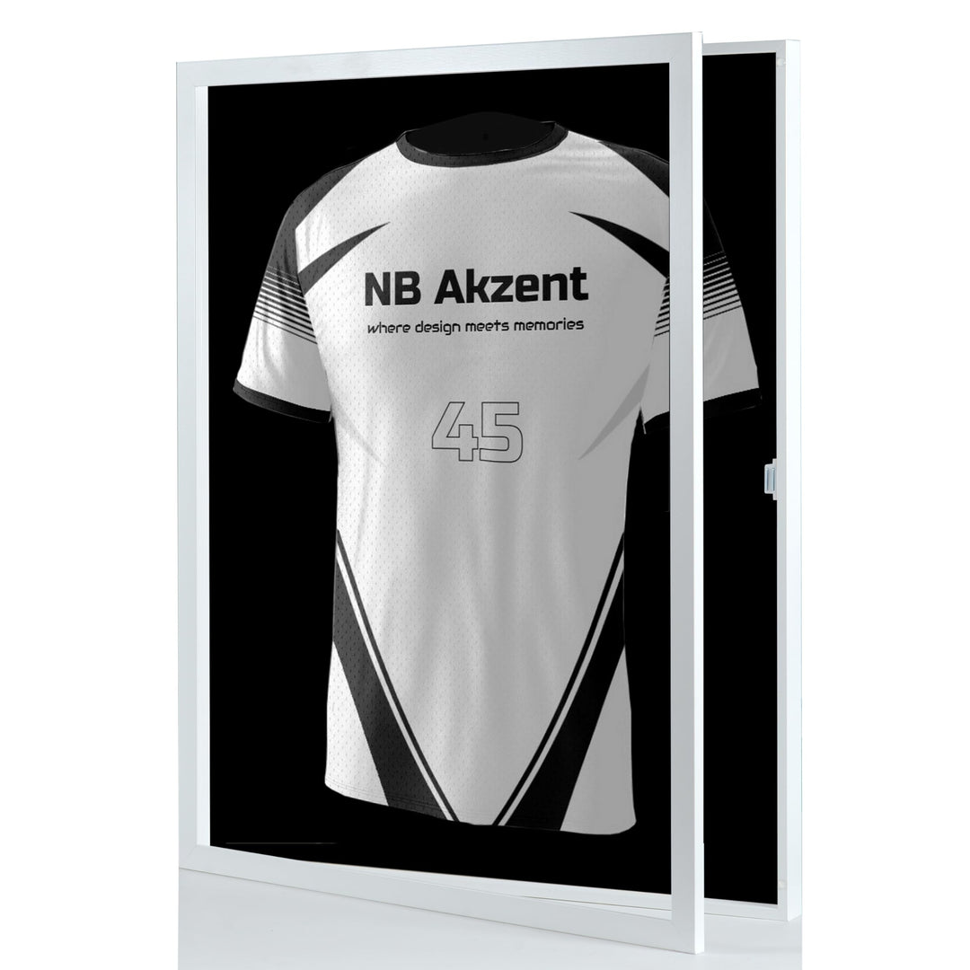 Trikotrahmen mit Drehtür | Weiss-Schwarz | 70x90 cm Objektrahmen | magnetischer Verschluss, schnelle