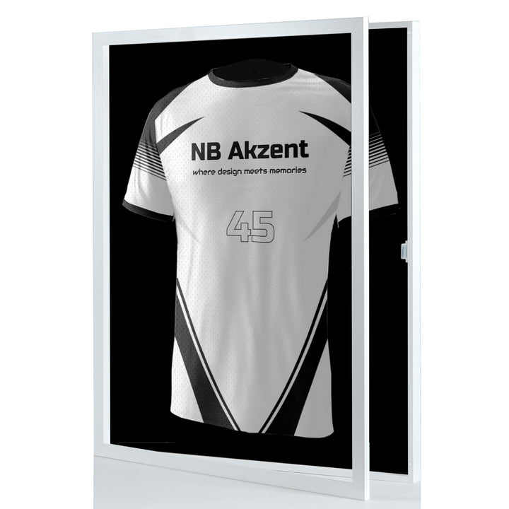 Trikotrahmen mit Drehtür | Weiss-Schwarz | 70x90 cm Objektrahmen | magnetischer Verschluss, schnelle