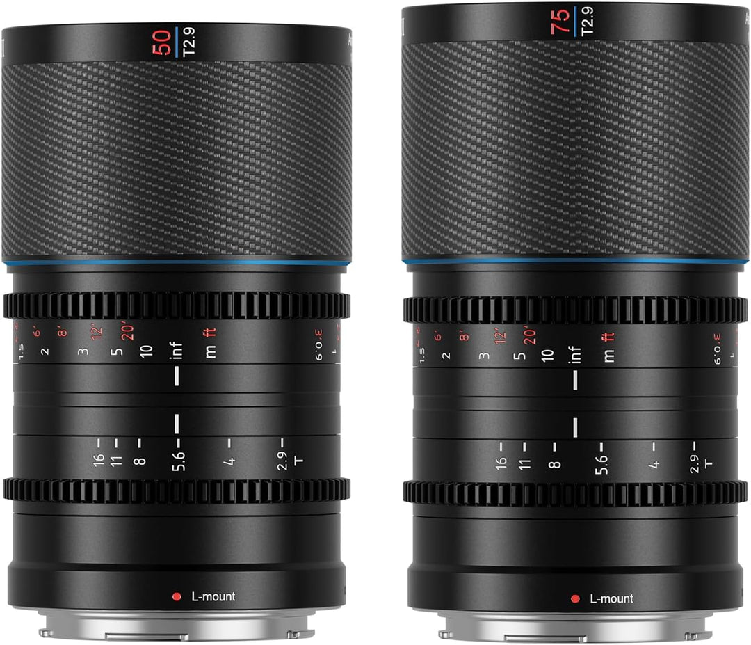SIRUI Saturn 50mm 75mm Objektiv-Set T2.9 1.6X Vollformat Kohlefaser anamorphes Objektiv, Cine Objekt