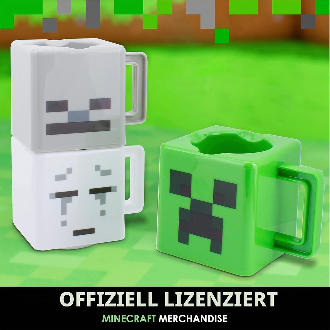 Minecraft Becher zum zusammenstecken 3er Set