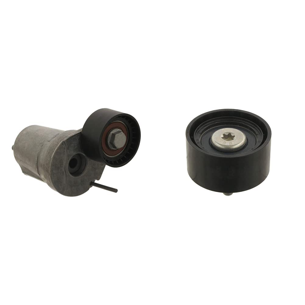 febi bilstein 30440 Riemenspanner für Keilrippenriemen, 1 Stück &amp; 30441 Umlenkrolle für Keilrippenri
