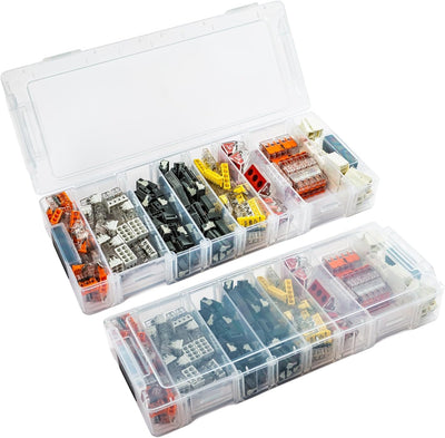 L-BOXX Micro – Transparente, stapelbare Kleinteilebox - Sortierbox mit flexiblen Trennwänden 259 x 1