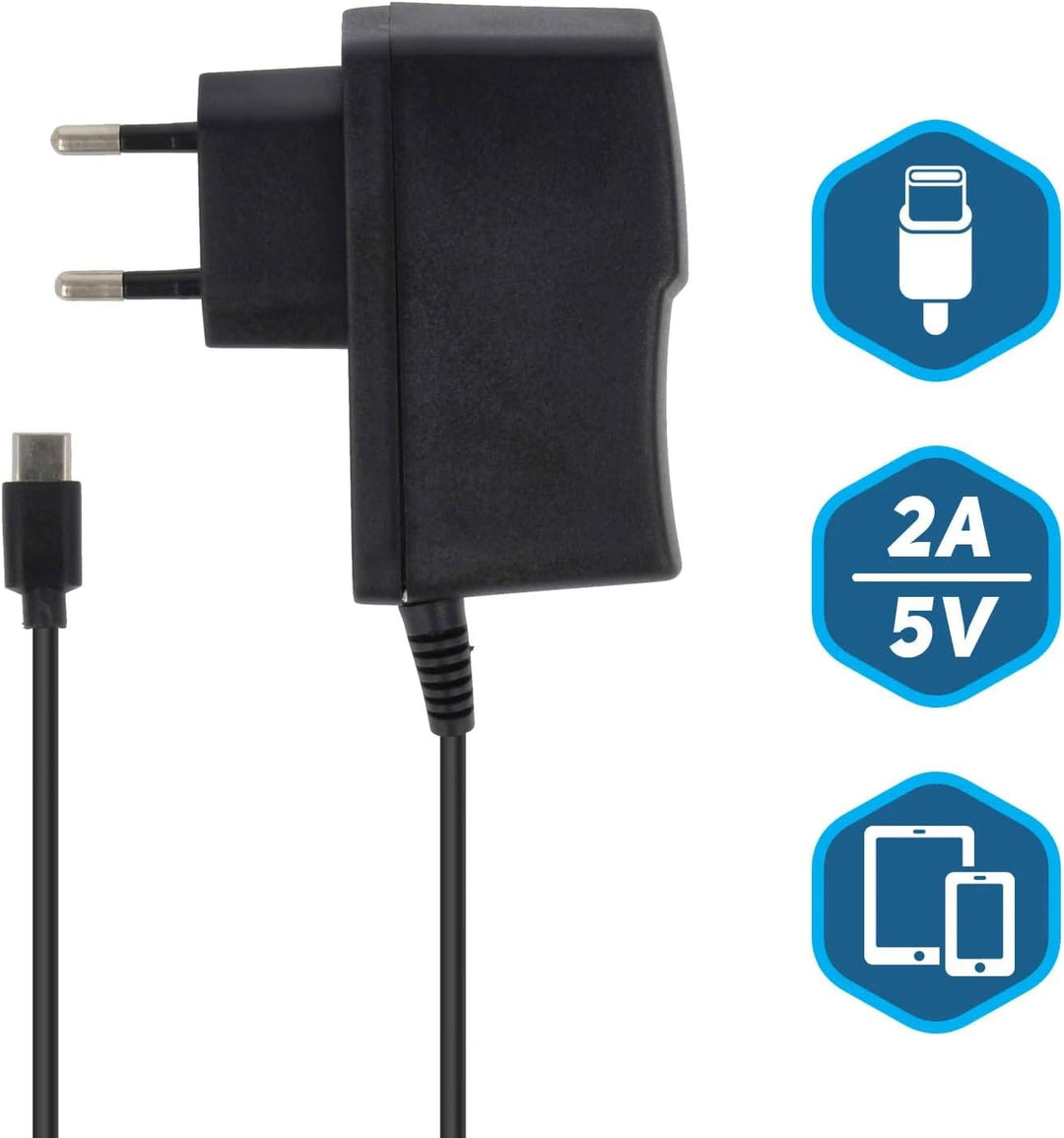 Ladegerät für JBL Charge 4, 5, 6 Flip 5, 6, 7 Ladekabel USB-C 5V 2A Charger Netzteil Ladegerät 5V 2A