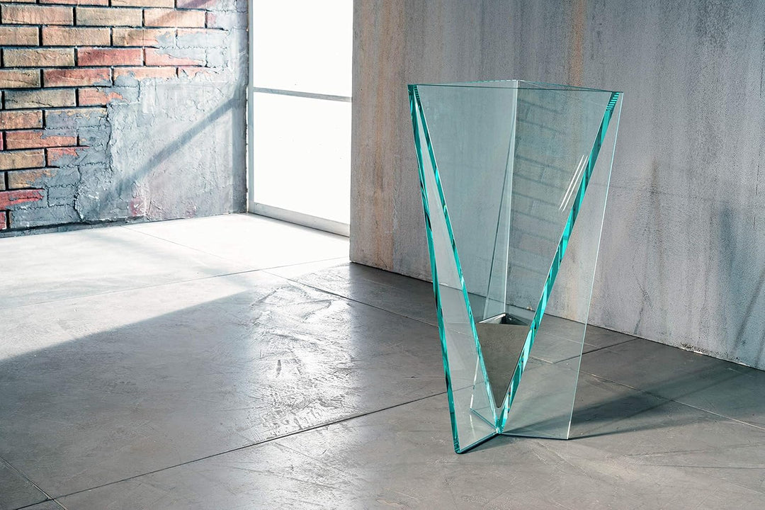 IMAGO FACTORY Drop | Schirmständer aus transparentem Glas – Schirmständer für den Innenbereich, mit