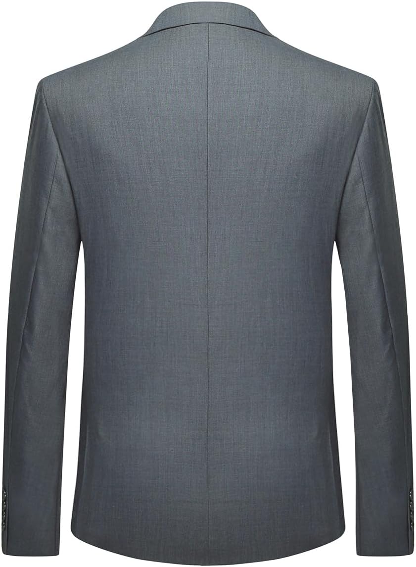 Anzug Herren Slim Fit 3 Teilig Anzüge Herrenanzug Sakko für Hochzeit Business S Grau, S Grau