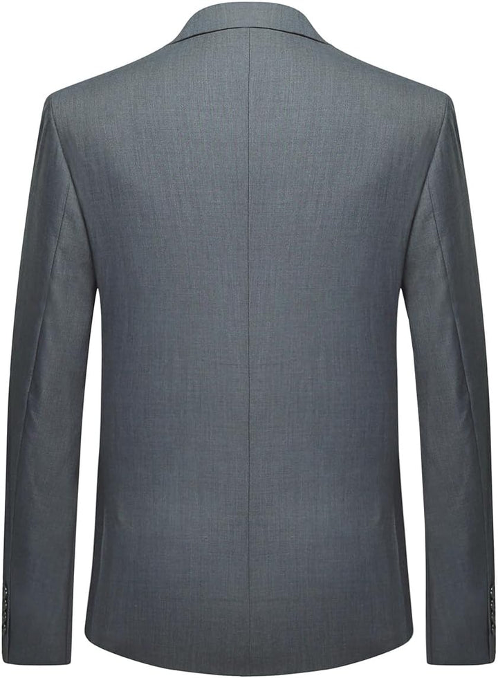 Anzug Herren Slim Fit 3 Teilig Anzüge Herrenanzug Sakko für Hochzeit Business S Grau, S Grau