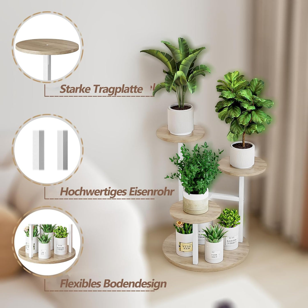 Pflanzenständer für den Innenbereich 4 Ebenen mehrere Blumentopfhalter Blumenständer für Terrasse Ga