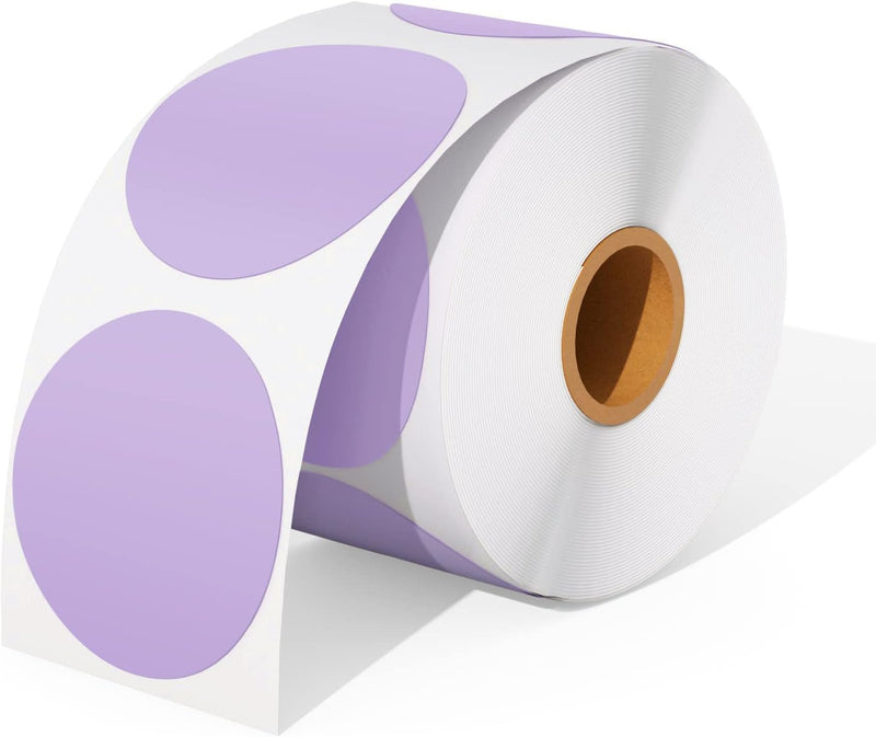 MUNBYN 2" Runde Etiketten (Violett, 2‘’) Violett 2‘’, Violett 2‘’