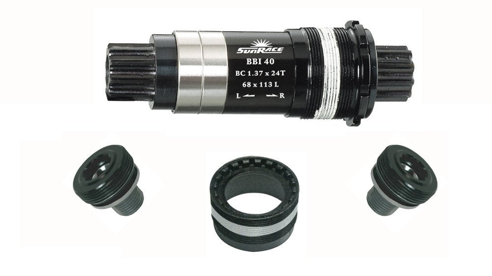 SunRace Bbi40 Tretlager 118 mm Schwarz, 118 mm Schwarz