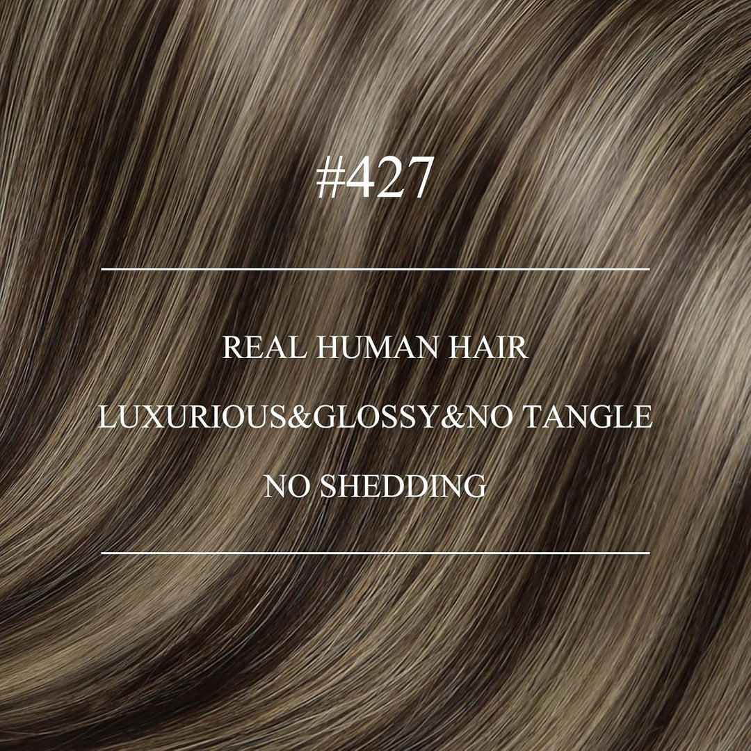 YoungSee Nanoring Extensions Braun Blond Nanoring Extensions Echthaar Lang 60cm Nanoring Hair Extens