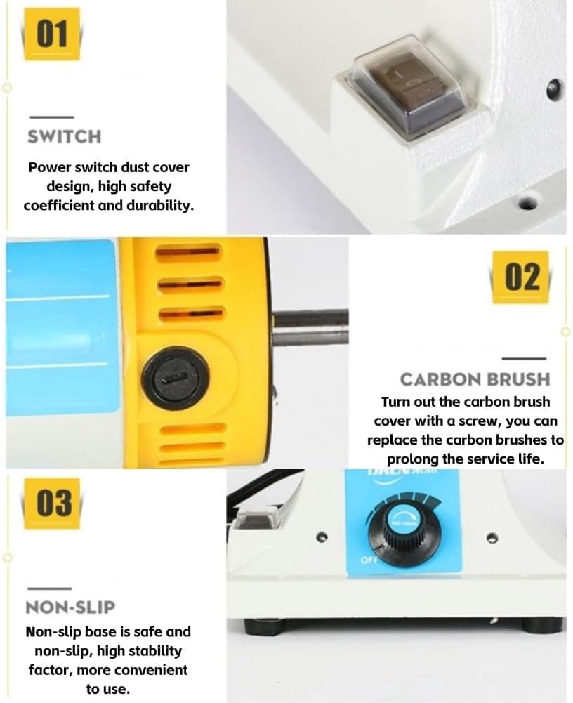 Poliermaschine Set 220 V 350 Watt Elektrische Schleifmaschine Poliermaschine für Schmuck Dental Dreh