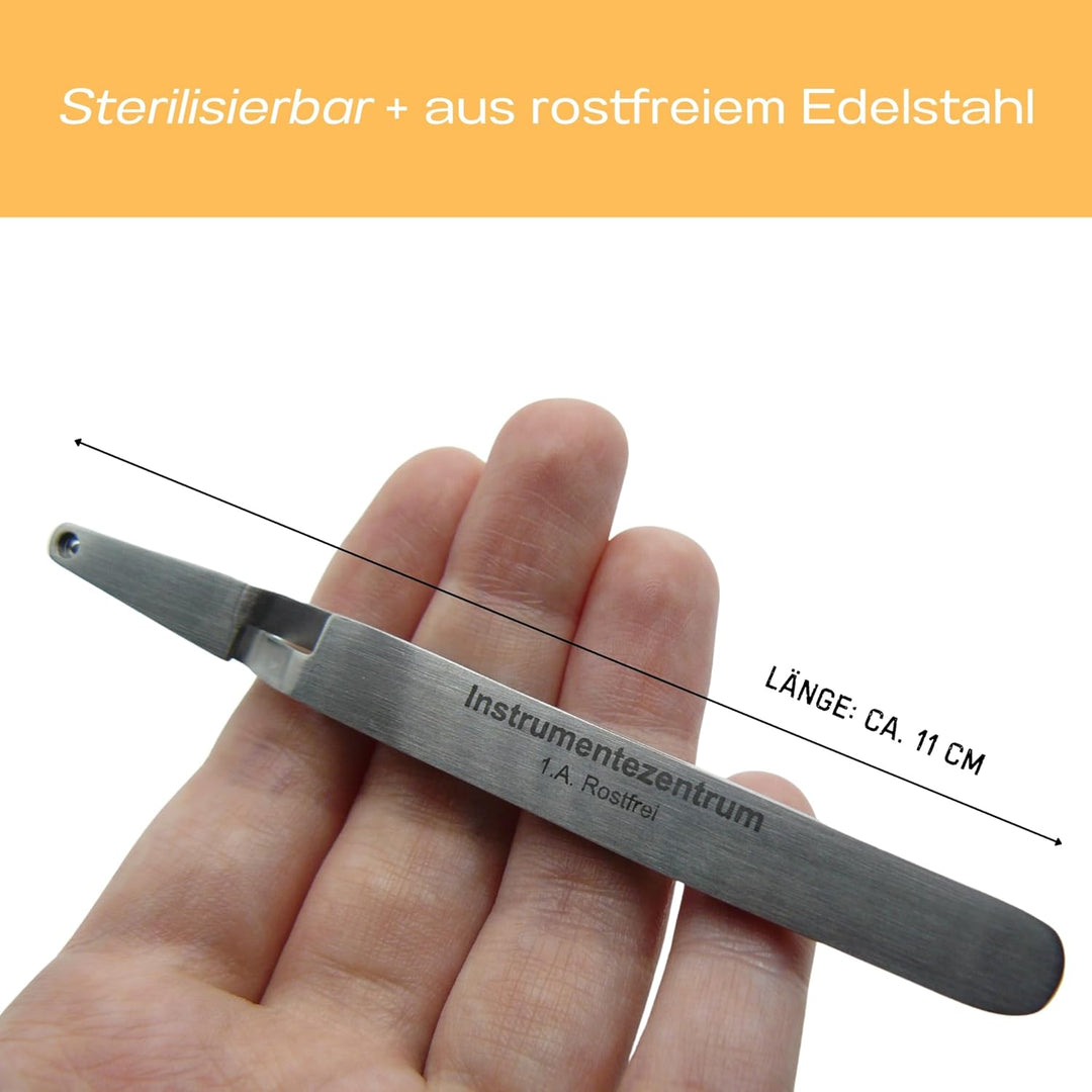 Kugelhalterpinzette F1 - für Kugeln ab 4 mm - selbsthaltend, Länge 11 cm - Piercing Kugel Aufdreher