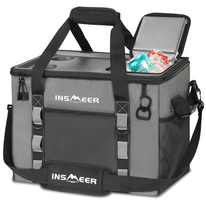 INSMEER Kühltasche Gross 40L, 60 Dosen Kühltasche Faltbar - XXL Kühltasche Isoliertasche Thermotasch