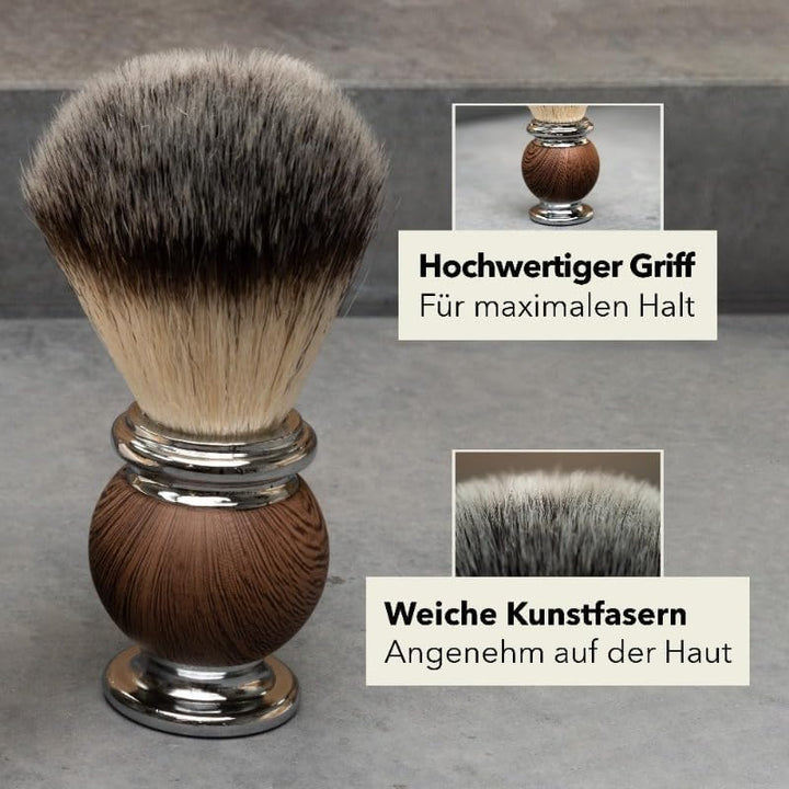 Störtebekker® Premium Shaving Essential Set - Rasierhobel inkl. Lederetui (Schwarz) & 10 Klingen, Ra