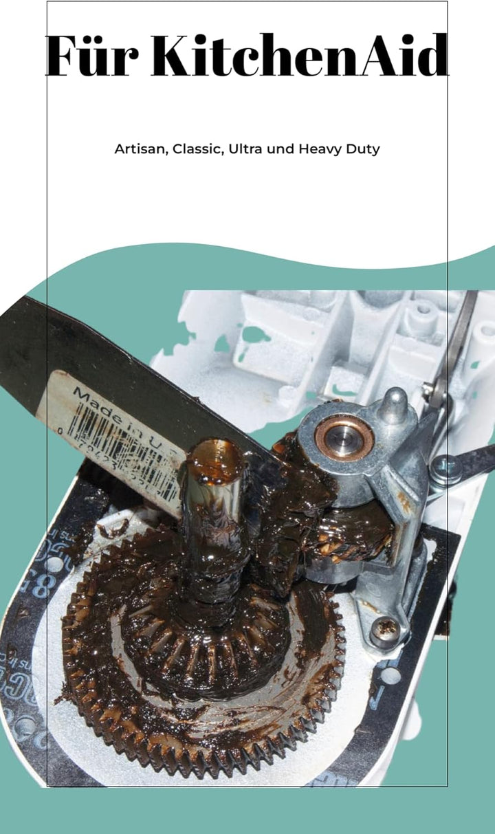 Original Reparaturset Getriebe und Hochleistungs-Fett passend für KitchenAid Küchenmaschinen (Artisa
