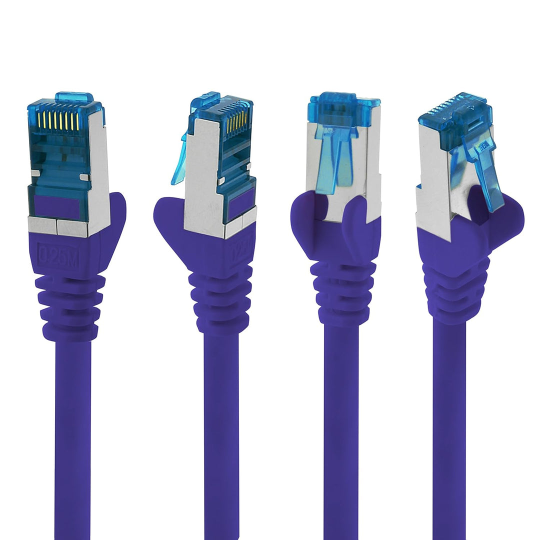 1aTTack.de Patchkabel – 10X 5m Ethernet, Netzwerk, Lan Kabel CAT6a (für Gigabit Netzwerke, Router, S