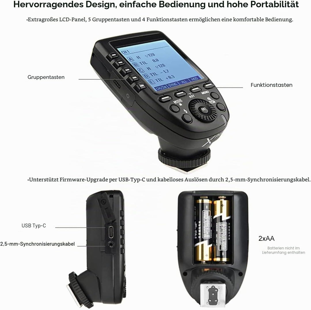Godox Xpro-c E-TTL 2.4 G Wireless High Speed Sync 1/8000s X System HSS Blitzauslöser für Canon EOS K