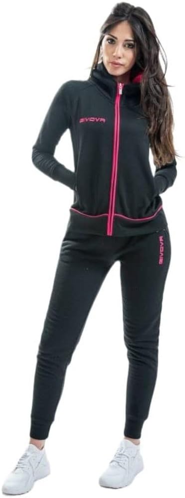 Givova Damen Anzug Star Neu Trainingsanzug L schwarz/fuxia, L schwarz/fuxia