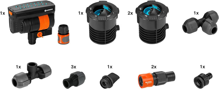 Gardena Sprinklersystem Start-Set Pipeline mit Viereckregner: Komplettset für den Einstieg in das Pi