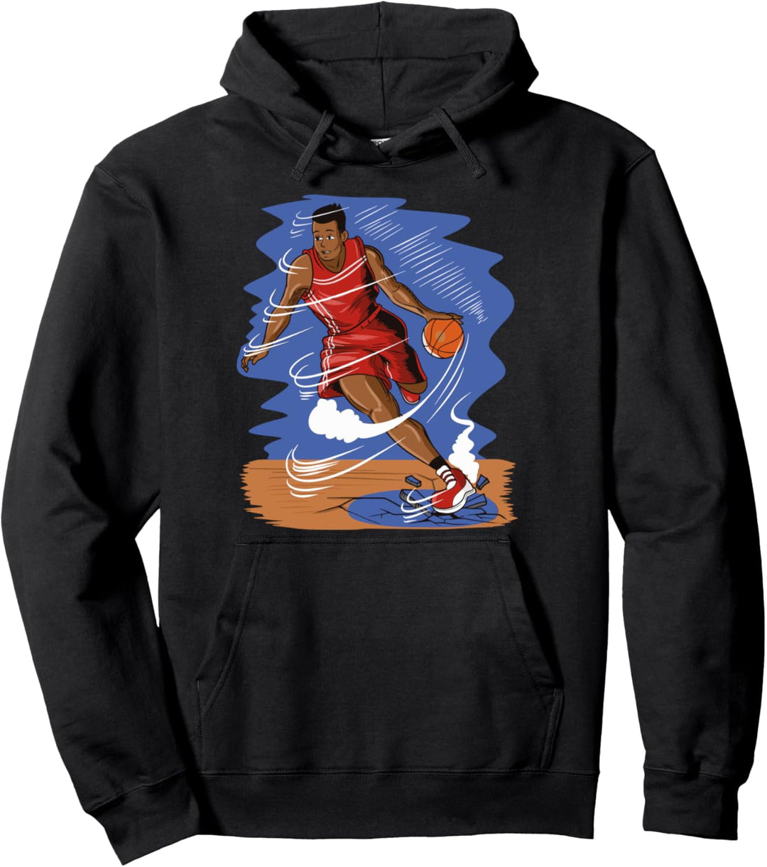 Basketballspieler, der mit dem Ball geschenk dribbelt Pullover Hoodie