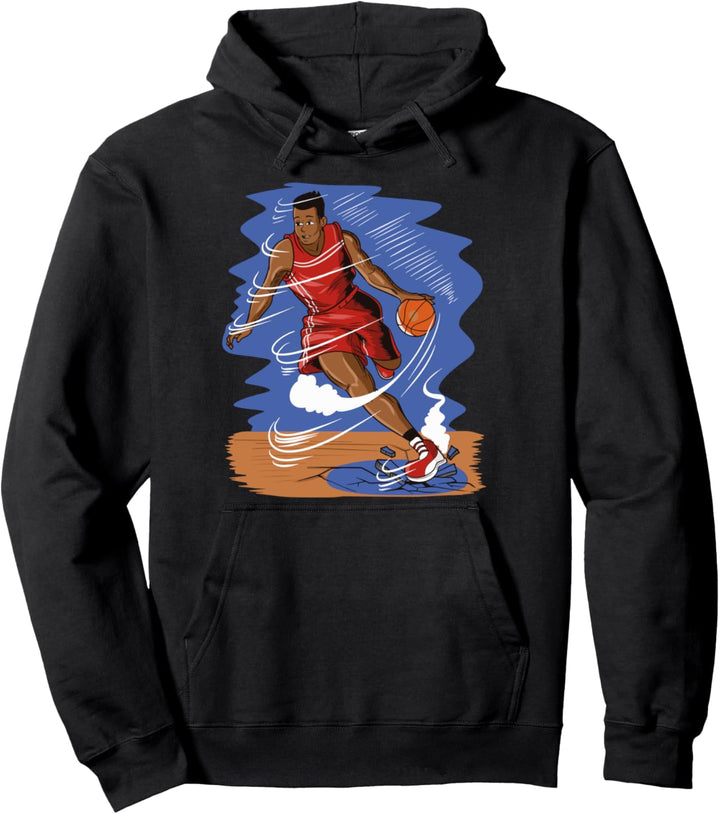 Basketballspieler, der mit dem Ball geschenk dribbelt Pullover Hoodie