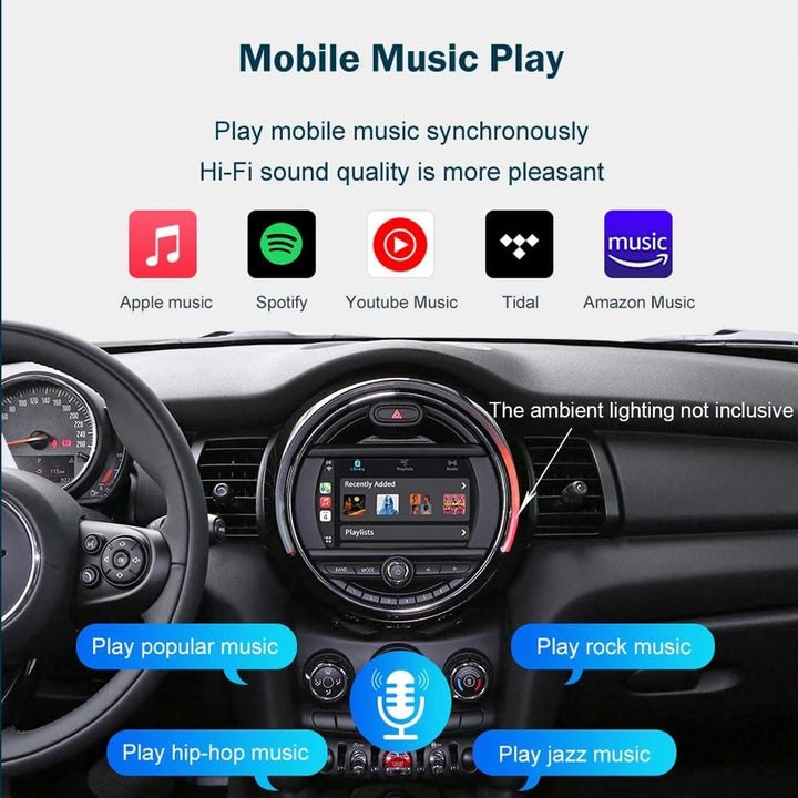 9 Zoll HD Auto Radio Autospieler GPS Navigation Carplay/Android Autoradio, Ersatz für BMW Mini Coope