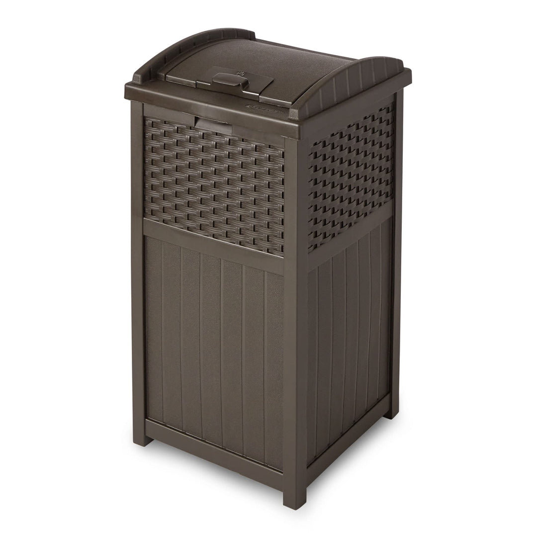 Suncast, 125-Liter gewerblicher Outdoor-Mülleimer mit Deckel für 114–125-Liter-Müllsäcke, geeignet f