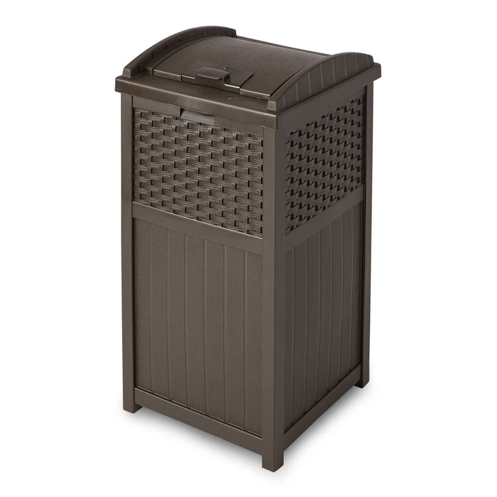 Suncast, 125-Liter gewerblicher Outdoor-Mülleimer mit Deckel für 114–125-Liter-Müllsäcke, geeignet f