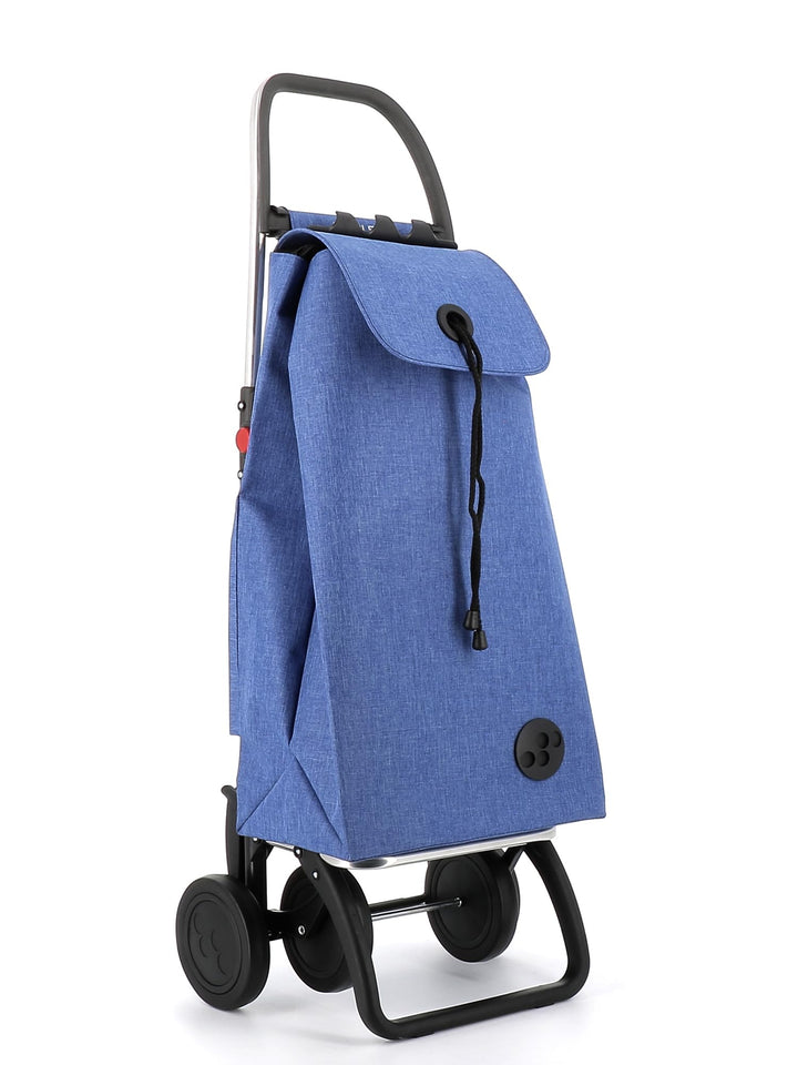 Klappbarer Einkaufstrolley Rolser I-Max Tweed 4 Räder - Blau 4 Räder Zusammenklappbar Blau, 4 Räder