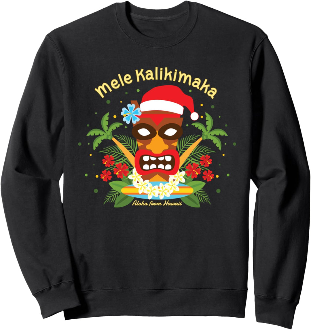 Mele Kalikimaka Frohe Weihnacht Hawaii Aloha Tiki Geschenk Sweatshirt