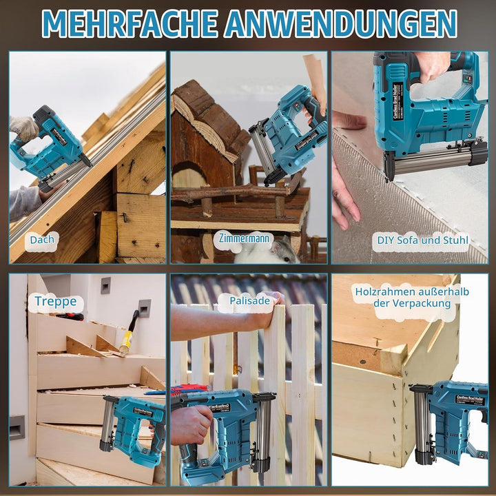 Verbesserter 18GA Akku-Nagler, kompatibel mit Makita 18V-Akku, bürstenloser Nagler, elektrischer Tac