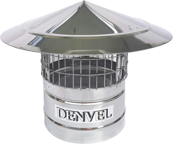 150 mm Schornsteinhaube Mit Vogelschutz Edelstahl Vogelschutzgitter für Kamine, Schornsteinabdeckung
