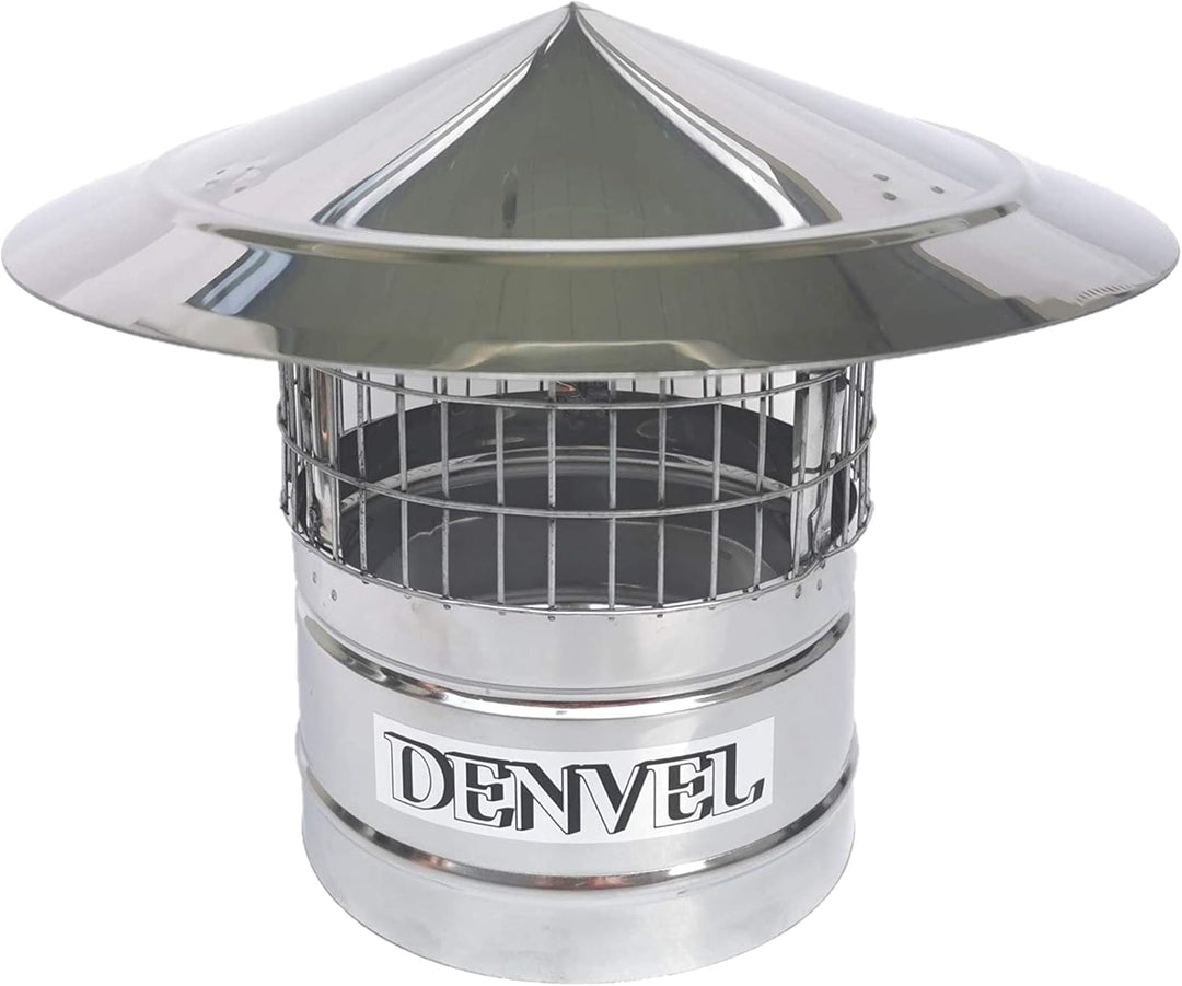 180mm Schornsteinhaube Mit Vogelschutz Edelstahl Vogelschutzgitter für Kamine, Schornsteinabdeckung,