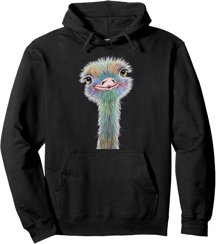 Bunter witziger Strauss Vogel Shirt Afrika Tshirt Frau Mann Pullover Hoodie