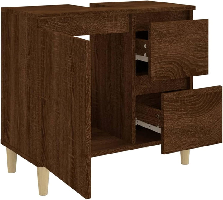 Tidyard Waschbeckenunterschrank, Unterschrank, Waschtischunterschrank, Badezimmerschrank mit 2 Schub