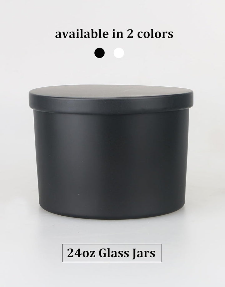 MILIVIXAY 6 x 680 ml Kerzengläser Mit Metalldeckel und Kerzenherstellungs-Kits - 3 Docht-Gläser, Lee