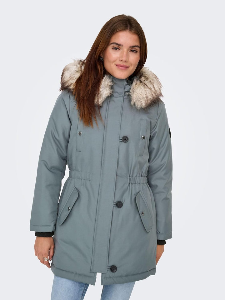 ONLY Female Langer Parka ONLIRIS Langer Parka XS Balsam Green, XS Balsam Green