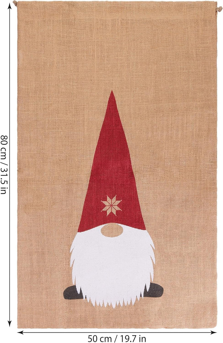 BRUBAKER 3er Set Weihnachtssack - 80 cm Geschenksack mit weihnachtlichen Motiven - Nikolausbeutel zu
