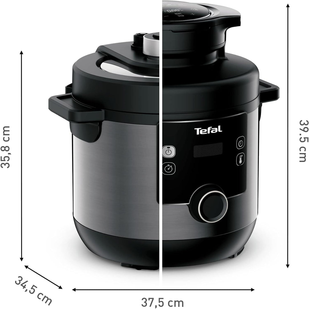 Tefal CY7788 Turbo Cuisine & Fry Multikocher | Schnellkochtopf & Heissluftfritteuse | 14 automatisch