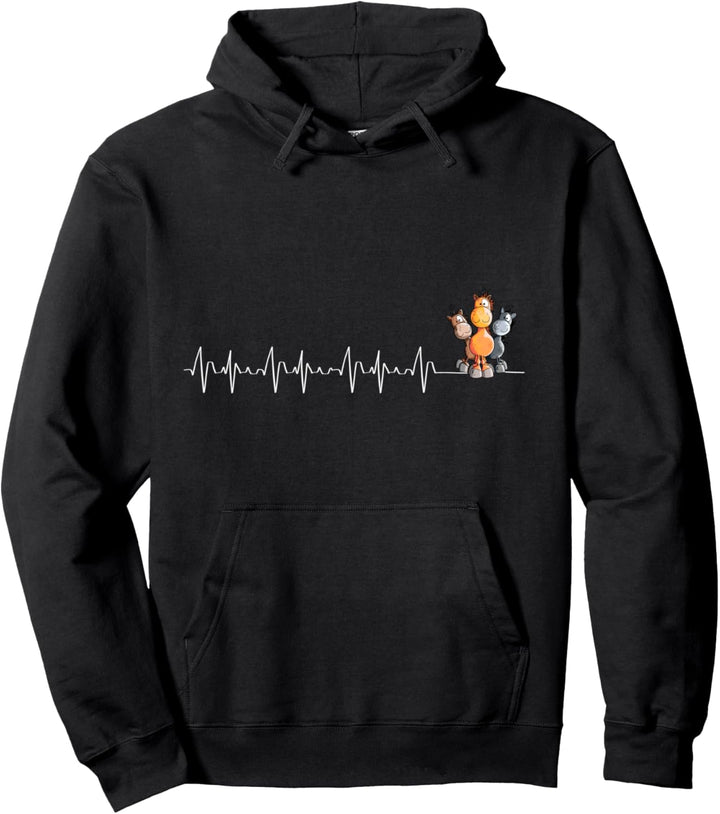 Heartbeat Pferd Herzschlag Pferde Design für Pferdefreunde Pullover Hoodie